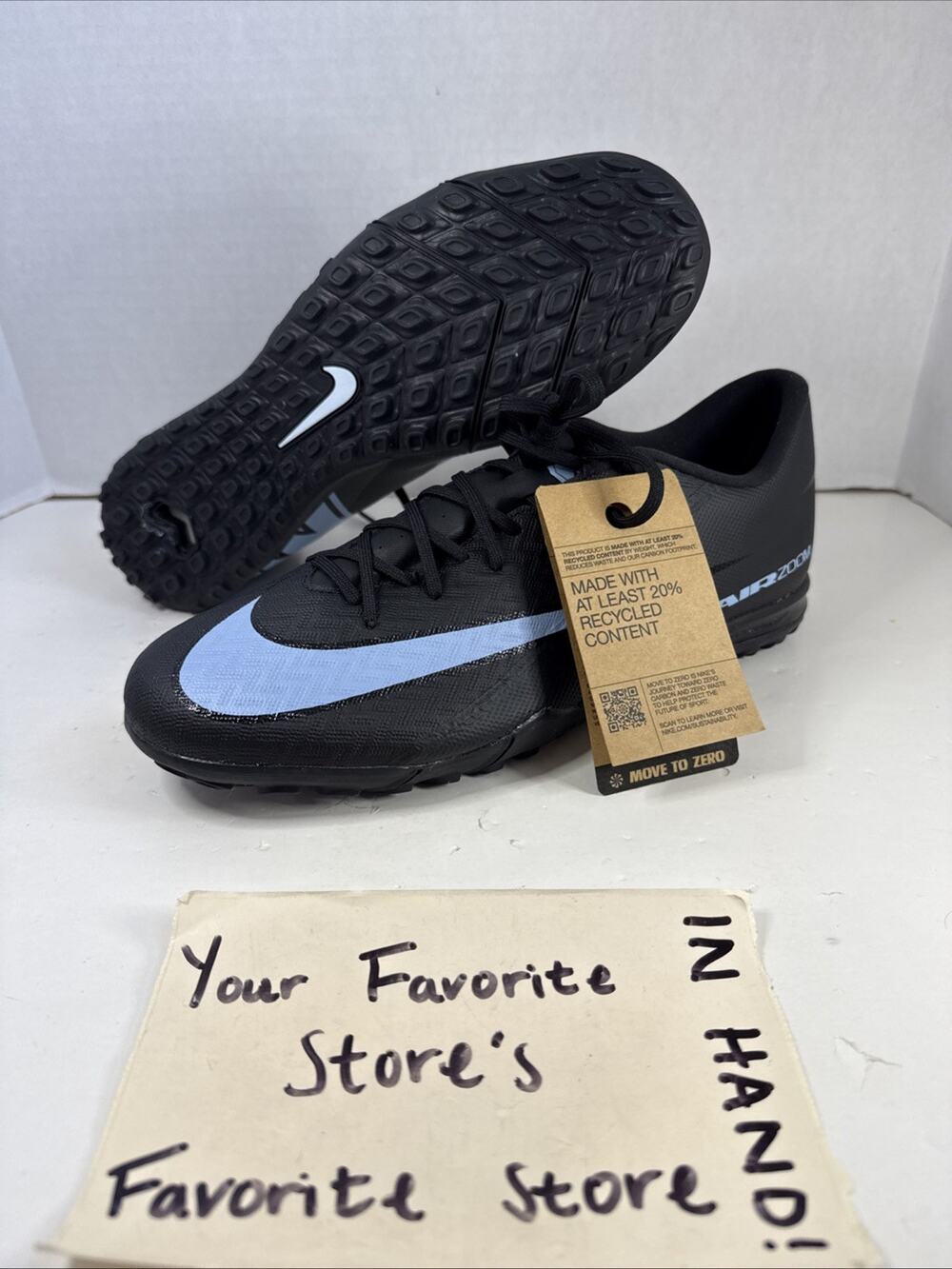 Nike Mercurial Vapor 16 Academy TF Turf Soccer Shoes FQ8449-001 Men's Size 10.5
